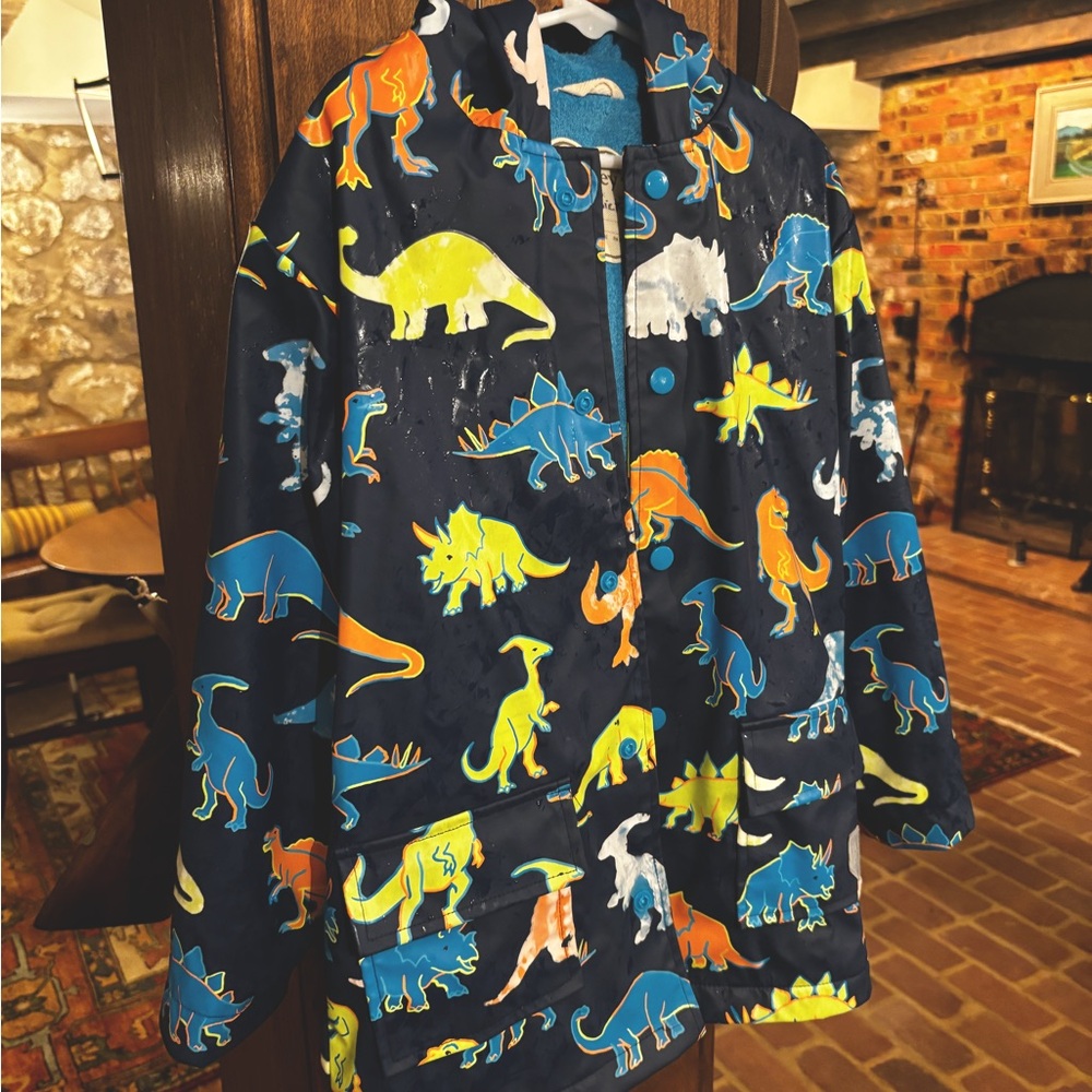 Hayley kids rain jacket sz 7 & matching rain boots sz 2